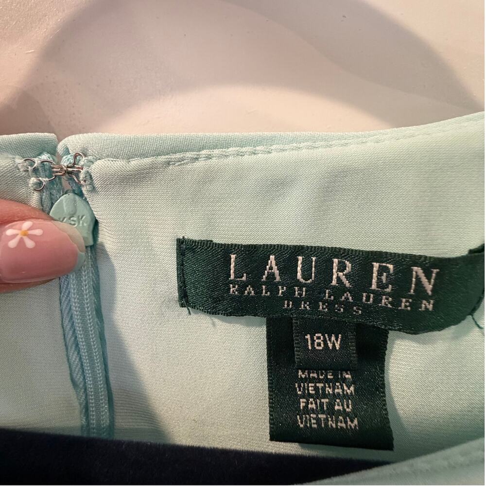 Ralph Lauren Plus Size Cocktail Dress Elegant Garden Party Slimming Flattering - Picture 3 of 8